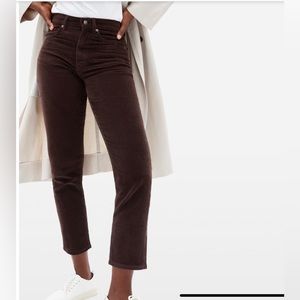 Everlane Brown Ankle Cropped Pants